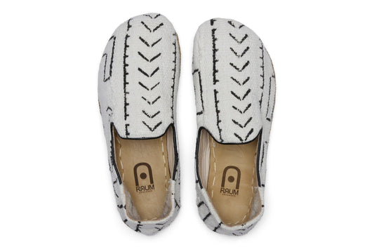 Women's Barefoot Grounding Mudcloth Slip-on Shoes / White