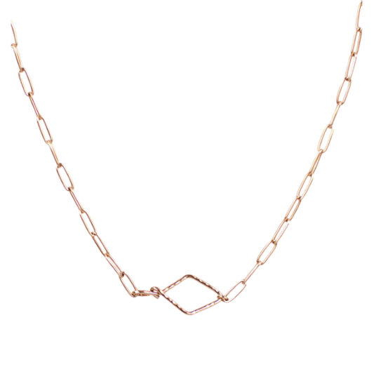Sseko Convertible Brave Paperclip Chain Necklace in Gold